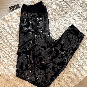 Express Sequin high rise leggings